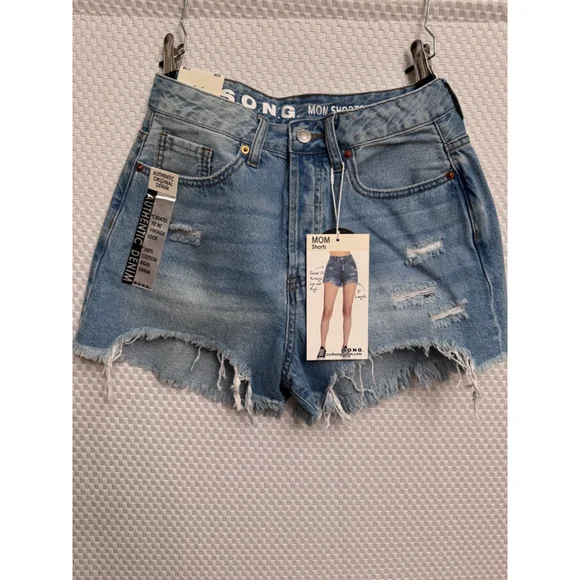S.O.N.G. High Rise Mom Shorts - Picture 1 of 10